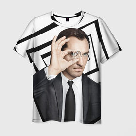 Мужская футболка 3D с принтом Джуд Лоу в Кировске, 100% полиэфир | прямой крой, круглый вырез горловины, длина до линии бедер | актер | ватсон | джуд | джуд лоу | лоу | холмс | шерлок