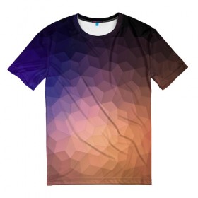 Мужская футболка 3D с принтом Abstraction geometry в Кировске, 100% полиэфир | прямой крой, круглый вырез горловины, длина до линии бедер | 