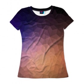 Женская футболка 3D с принтом Abstraction geometry в Кировске, 100% полиэфир ( синтетическое хлопкоподобное полотно) | прямой крой, круглый вырез горловины, длина до линии бедер | 