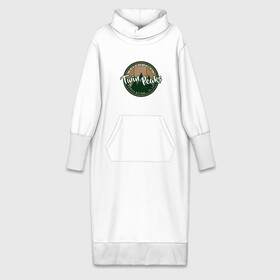 Платье удлиненное хлопок с принтом Twin Peaks в Кировске,  |  | twin peaks твин пикс | девид линч | лес | лора палмер | сова | туман