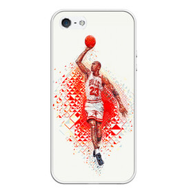 Чехол для iPhone 5/5S матовый с принтом Michael Jordan в Кировске, Силикон | Область печати: задняя сторона чехла, без боковых панелей | bulls | chicago | chicago bulls | michael jordan | nba | sport | арт | баскетбол | другие | знаменитость | игра | легенда | майкл джордан | прикольные | спорт | цветные | чикаго буллз | яркие