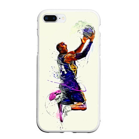 Чехол для iPhone 7Plus/8 Plus матовый с принтом Kobe Bryant в Кировске, Силикон | Область печати: задняя сторона чехла, без боковых панелей | basketball | kobe bryant | lakers | los angeles | nba | арт | баскетбол | другие | картинка | кобе брайант | коби брайант | краски | лейкерс | лос анджелес | нба | прикольные | рисунок | спорт | цветные | яркие