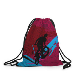 Рюкзак-мешок 3D с принтом Bicycle в Кировске, 100% полиэстер | плотность ткани — 200 г/м2, размер — 35 х 45 см; лямки — толстые шнурки, застежка на шнуровке, без карманов и подкладки | 