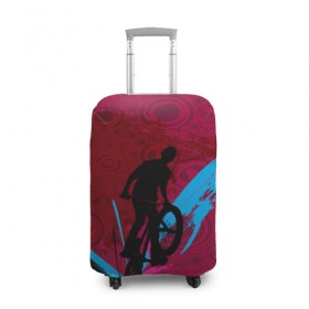 Чехол для чемодана 3D с принтом Bicycle в Кировске, 86% полиэфир, 14% спандекс | двустороннее нанесение принта, прорези для ручек и колес | 