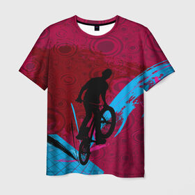 Мужская футболка 3D с принтом Bicycle в Кировске, 100% полиэфир | прямой крой, круглый вырез горловины, длина до линии бедер | 