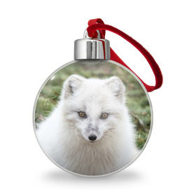 Ёлочный шар с принтом White Fox в Кировске, Пластик | Диаметр: 77 мм | fox | red | лиса | лисенок | рыжая