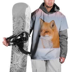 Накидка на куртку 3D с принтом Morning в Кировске, 100% полиэстер |  | fox | red | лиса | лисенок | рыжая