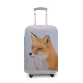 Чехол для чемодана 3D с принтом Morning в Кировске, 86% полиэфир, 14% спандекс | двустороннее нанесение принта, прорези для ручек и колес | Тематика изображения на принте: fox | red | лиса | лисенок | рыжая