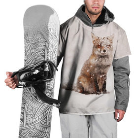 Накидка на куртку 3D с принтом Snow в Кировске, 100% полиэстер |  | Тематика изображения на принте: fox | red | лиса | лисенок | рыжая