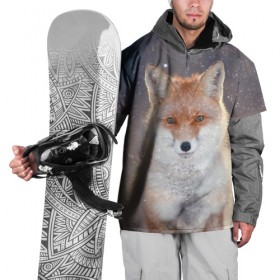 Накидка на куртку 3D с принтом Eyes в Кировске, 100% полиэстер |  | Тематика изображения на принте: fox | red | лиса | лисенок | рыжая