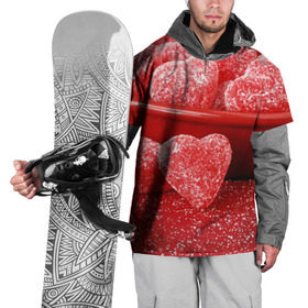 Накидка на куртку 3D с принтом Мармеладные сердца в Кировске, 100% полиэстер |  | Тематика изображения на принте: еда | конфеты | красный | мармелад | сердечки | сладости