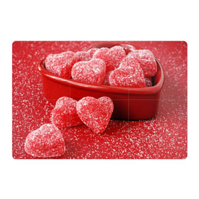 Магнитный плакат 3Х2 с принтом Мармеладные сердца в Кировске, Полимерный материал с магнитным слоем | 6 деталей размером 9*9 см | Тематика изображения на принте: еда | конфеты | красный | мармелад | сердечки | сладости