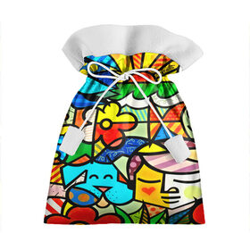 Подарочный 3D мешок с принтом Картинка-мозаика в Кировске, 100% полиэстер | Размер: 29*39 см | Тематика изображения на принте: 3d | другие | животные | кот | мозаика | насекомые | прикольные | птицы | собака | солнце | текстуры | узор | цветные | цветы | яркие