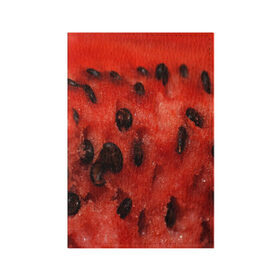 Обложка для паспорта матовая кожа с принтом Арбуз 3 в Кировске, натуральная матовая кожа | размер 19,3 х 13,7 см; прозрачные пластиковые крепления | арбуз | еда | косточки | красный | растения | фрукты | ягода