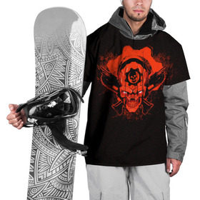 Накидка на куртку 3D с принтом Gears of War в Кировске, 100% полиэстер |  | gears | skull | war | маркус | феникс | череп