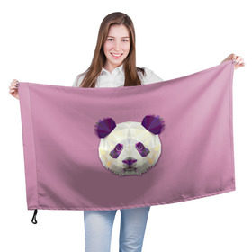 Флаг 3D с принтом Панда в Кировске, 100% полиэстер | плотность ткани — 95 г/м2, размер — 67 х 109 см. Принт наносится с одной стороны | животные | жищники | новинки | подарок | популярное | яркие