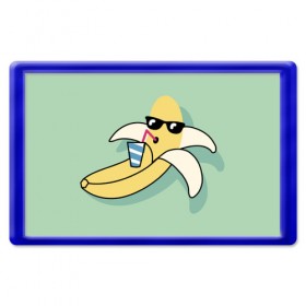 Магнит 45*70 с принтом Банан в отпуске в Кировске, Пластик | Размер: 78*52 мм; Размер печати: 70*45 | 