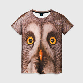 Женская футболка 3D с принтом Кофе в Кировске, 100% полиэфир ( синтетическое хлопкоподобное полотно) | прямой крой, круглый вырез горловины, длина до линии бедер | owl | мудрость | птица | сова | филин