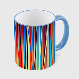 Кружка 3D с принтом Colored stripes в Кировске, керамика | ёмкость 330 мл | 3d | colored stripes | абстракция | другие | картинка | краски | линии | отблеск | полосы | прикольные | радуга | свет | цветные | яркие
