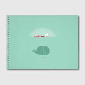 Альбом для рисования с принтом Кит с корабликами в Кировске, 100% бумага
 | матовая бумага, плотность 200 мг. | Тематика изображения на принте: кит | корабли | лодки | море | океан | шарики | якорь | якоря
