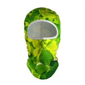 Балаклава 3D с принтом Зелёные листья в Кировске, 100% полиэстер, ткань с особыми свойствами — Activecool | плотность 150–180 г/м2; хорошо тянется, но при этом сохраняет форму. Закрывает шею, вокруг отверстия для глаз кайма. Единый размер | 