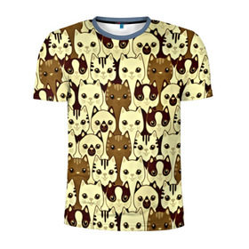 Мужская футболка 3D спортивная с принтом Коты бомбинг в Кировске, 100% полиэстер с улучшенными характеристиками | приталенный силуэт, круглая горловина, широкие плечи, сужается к линии бедра | Тематика изображения на принте: 3d | животные | коты | котэ | котята | милые животные | прикольные | цветные | яркие