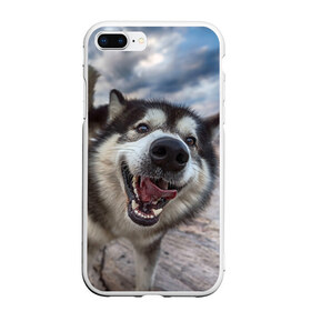Чехол для iPhone 7Plus/8 Plus матовый с принтом Smile в Кировске, Силикон | Область печати: задняя сторона чехла, без боковых панелей | dog | лабрадор | мопс | пес | собака | такса | хаски | щеночек