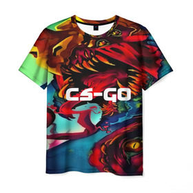 Мужская футболка 3D с принтом CS GO-Hyper beast в Кировске, 100% полиэфир | прямой крой, круглый вырез горловины, длина до линии бедер | hyper beast | кс го | скоростной зверь