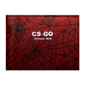 Обложка для студенческого билета с принтом CS:GO Crimson Web в Кировске, натуральная кожа | Размер: 11*8 см; Печать на всей внешней стороне | 3d | awp | counter strike | crimson web | game | skin | авп | игры | линии | прикольные | скин | текстуры