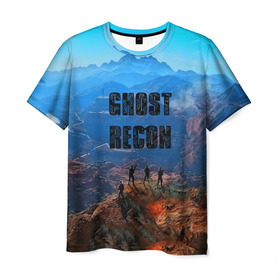 Мужская футболка 3D с принтом Ghost Recon в Кировске, 100% полиэфир | прямой крой, круглый вырез горловины, длина до линии бедер | online | отряд призрак | том клэнси