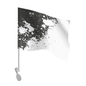 Флаг для автомобиля с принтом Чёрное-белое в Кировске, 100% полиэстер | Размер: 30*21 см | гранж | краска | пятна