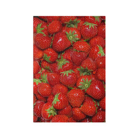 Обложка для паспорта матовая кожа с принтом Клубничка в Кировске, натуральная матовая кожа | размер 19,3 х 13,7 см; прозрачные пластиковые крепления | еда | клубника | красный | сладкое | текстура | фрукты | ягоды