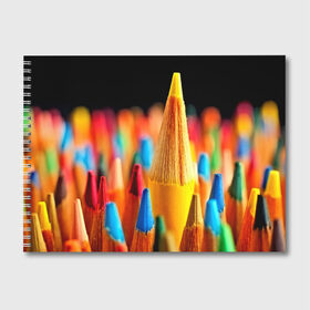 Альбом для рисования с принтом Настроение в Кировске, 100% бумага
 | матовая бумага, плотность 200 мг. | Тематика изображения на принте: 3d | карандаши | краска | краски | рисование | рисунок | текстура | цвета