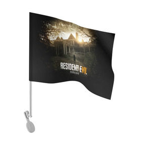 Флаг для автомобиля с принтом Resident Evil в Кировске, 100% полиэстер | Размер: 30*21 см | horror | jovovich | milla | zombie | вирус | зло | зомби | йовович | милла | обитель | ужас