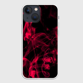 Чехол для iPhone 13 mini с принтом Smoke color в Кировске,  |  | 3d | битва огней | другие | жар | камин | красный | огонь | печь | пламя | пожар | прикольные | пыл | синий | стихия | столкновение огней | топка | тренд | узор | цветные | череп | яркие