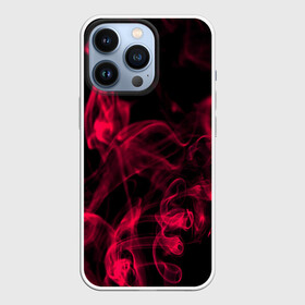 Чехол для iPhone 13 Pro с принтом Smoke color в Кировске,  |  | Тематика изображения на принте: 3d | битва огней | другие | жар | камин | красный | огонь | печь | пламя | пожар | прикольные | пыл | синий | стихия | столкновение огней | топка | тренд | узор | цветные | череп | яркие