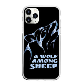 Чехол для iPhone 11 Pro матовый с принтом Волк среди овец в Кировске, Силикон |  | wolf among sheep | татуировка | хищник