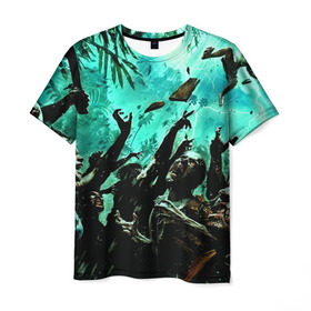 Мужская футболка 3D с принтом Dead Island в Кировске, 100% полиэфир | прямой крой, круглый вырез горловины, длина до линии бедер | зомби | мертвый остров