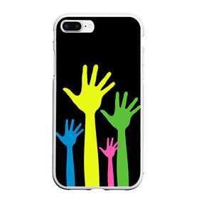 Чехол для iPhone 7Plus/8 Plus матовый с принтом Руки вверх! в Кировске, Силикон | Область печати: задняя сторона чехла, без боковых панелей | светящиеся | флуоресцентный | флюр | флюровый