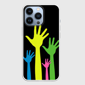 Чехол для iPhone 13 Pro с принтом Руки вверх в Кировске,  |  | Тематика изображения на принте: светящиеся | флуоресцентный | флюр | флюровый