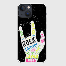 Чехол для iPhone 13 mini с принтом Рок форева в Кировске,  |  | rock | навсегда | светящиеся | флуоресцентный | флюр | флюровый