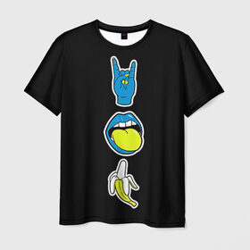 Мужская футболка 3D с принтом S/D/RnR в Кировске, 100% полиэфир | прямой крой, круглый вырез горловины, длина до линии бедер | светящиеся | флуоресцентный | флюр | флюровый