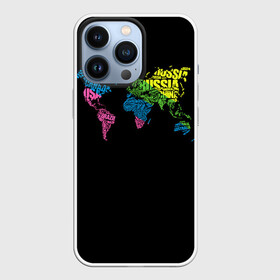 Чехол для iPhone 13 Pro с принтом Весь мир   Россия в Кировске,  |  | карта мира | светящиеся | флуоресцентный | флюр | флюровый