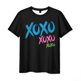 Мужская футболка 3D с принтом Хо-хо-хо в Кировске, 100% полиэфир | прямой крой, круглый вырез горловины, длина до линии бедер | светящиеся | флуоресцентный | флюр | флюровый