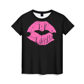 Женская футболка 3D с принтом Чмок в Кировске, 100% полиэфир ( синтетическое хлопкоподобное полотно) | прямой крой, круглый вырез горловины, длина до линии бедер | губы | светящиеся | флуоресцентный | флюр | флюровый