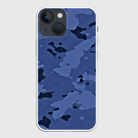 Чехол для iPhone 13 mini с принтом Камуфляж ночь в Кировске,  |  | армейский | синий | темный