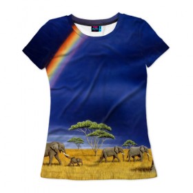 Женская футболка 3D с принтом Мир в Кировске, 100% полиэфир ( синтетическое хлопкоподобное полотно) | прямой крой, круглый вырез горловины, длина до линии бедер | elephant | hipster | индия | йога | слон | хипстер