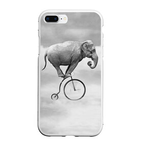 Чехол для iPhone 7Plus/8 Plus матовый с принтом Hipster Bike в Кировске, Силикон | Область печати: задняя сторона чехла, без боковых панелей | elephant | hipster | индия | йога | слон | хипстер