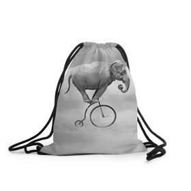 Рюкзак-мешок 3D с принтом Hipster Bike в Кировске, 100% полиэстер | плотность ткани — 200 г/м2, размер — 35 х 45 см; лямки — толстые шнурки, застежка на шнуровке, без карманов и подкладки | elephant | hipster | индия | йога | слон | хипстер