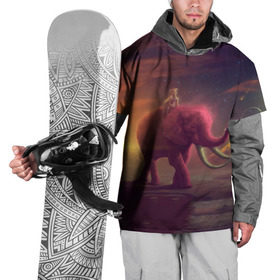Накидка на куртку 3D с принтом Индия в Кировске, 100% полиэстер |  | elephant | hipster | индия | йога | слон | хипстер